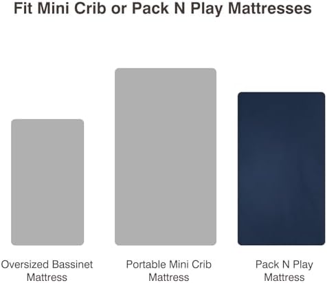 david's kids Waterproof Mini Crib Sheets, 2 Pack Ultra Soft Breathable Mini - Image 6