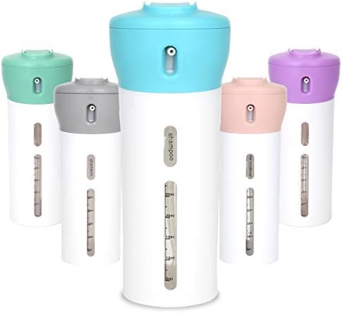 Travigo 4-in-1 Travel Dispenser Bottle, TSA Approved, Leak Proof, Four Reusable by Travigo
