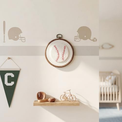 Chunful Felted Baseball Nursery Wall Decor Cute Wall Art - Image 4