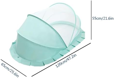 Easy Foldable Baby Mosquito Net Sheer Mesh Ruffled Edge Canopy - Image 7