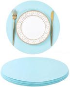 SHACOS 100 pcs Round Paper Placemats Disposable 13 inch Colored Paper by SHACOS
