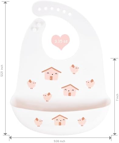 2 Pack Silicone Baby Bibs Adjustable Fit Waterproof Bib - Image 2