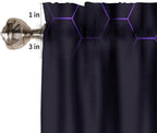 Game Valance Curtains Purple Geometric Honeycomb Abstract Game Consoles Print - Image 3