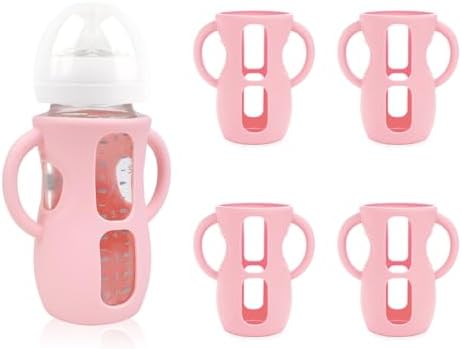 4-Pack Silicone Sleeves for Philips Avent Glass Bottles 8 oz by Unknown