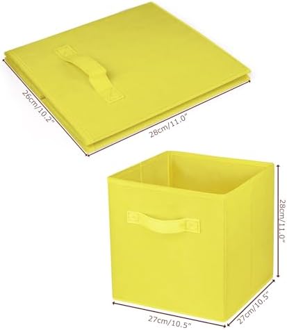 2 Pcs Storage Cubes, 10.5 Inch Collapsible Storage Bins, Fabric Foldable Bins - Image 3