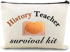 History Teacher Zipper Makeup Storage Bag Funny Historian Christmas Retirement by Sudaporn
