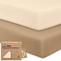 2 Pack and Play Sheets, Waterproof Mini Crib Sheet Fitted 38x26 by KeaBabies