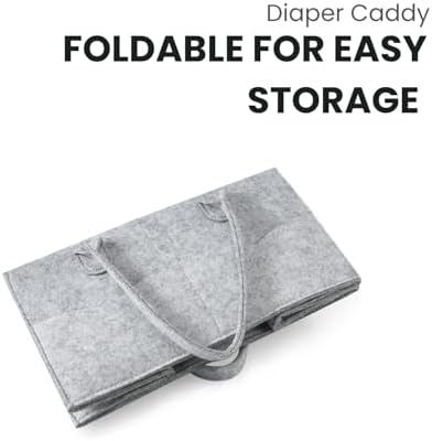 PandaEar 2 Pack Baby Diaper Caddy, Portable Nursery Storage Basket - Image 5