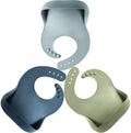 Tiny Marvels Silicone Baby Bibs Set of 3, BPA-Free Waterproof Feeding Bib by TinyMarvelsBaby