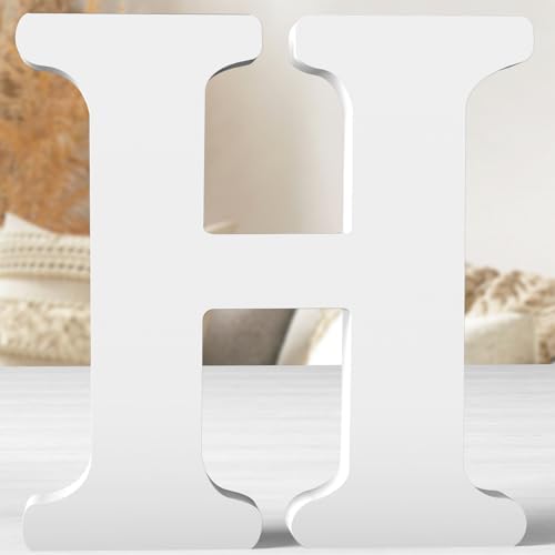 12 Inch White Wood Letters Unfinished Wood Letters by ZARUATU