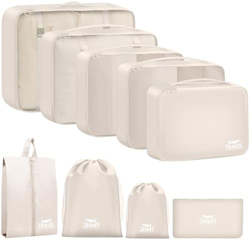 9 Set Packing Cubes for Travel Essentials by Unknown