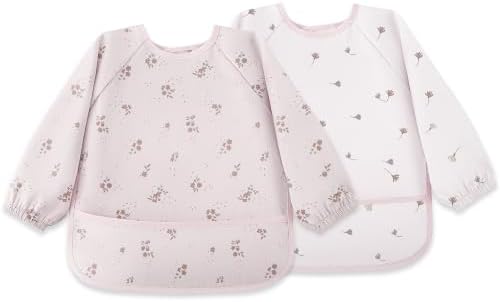 Susurration Baby Long Sleeve Bib Waterproof Sleeved Bib Smock by Susurration