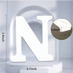 AOCEAN 4 Inch White Wood Letters Unfinished Wood Letter - Image 2