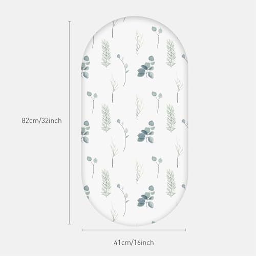 Baby Bassinet Sheets 4 Pack, Fits Rectangle Round Oval Hourglass Mattress - Image 2