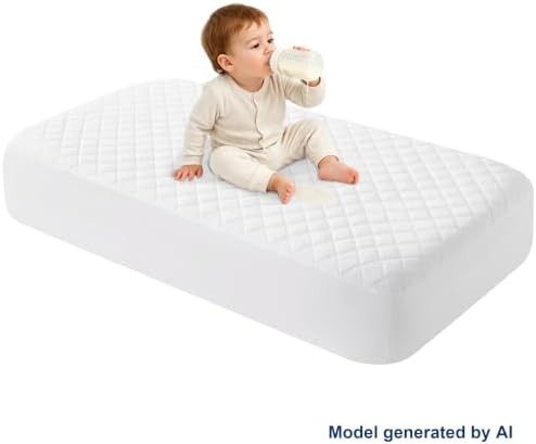 BEDSUM 2-Pack Waterproof Mini Crib Mattress Protector - Image 2