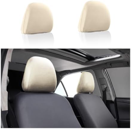 AUCELI 2PCS Car Headrest Covers, Soft Dust-Proof Anti-Scratch Breathable by AUCELI