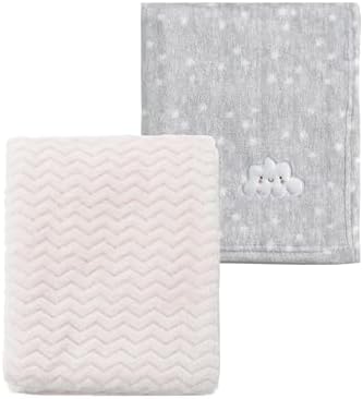 CREVENT 2Pcs 30''X40'' Cute Cozy Fluffy Warm Baby Blankets by CREVENT