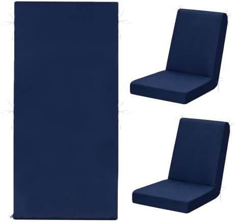 Outdoor High Back Chair Cushion Cover 44x20x4in by Sqodok