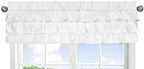 Sweet Jojo Designs Solid Color White Shabby Chic Ruffle Window Treatment Valance by SweetJojoDesigns