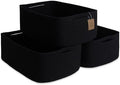 Woven Rope Baskets for Organizing, 3 Pack, 15.5 x 11 x 5.5" Storage Bins by NaturalCozy
