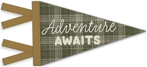 Adventure Nursery Decor, Adventure Awaits Pennant Felt Banners Flags by Unknown