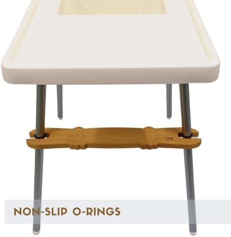 High Chair Footrest, Adjustable Non-Slip Natural Wooden Foot Rest - Image 4