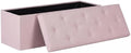 DUMOS 43 Inch Folding Storage Ottoman Bench, Large Ottoman by DumosLifestyle