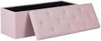 DUMOS 43 Inch Folding Storage Ottoman Bench, Large Ottoman by DumosLifestyle