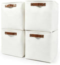 Bagnizer Collapsible Fabric Storage Cubes 11x11 Cube Storage Bins, 4 Pack by Bagnizer
