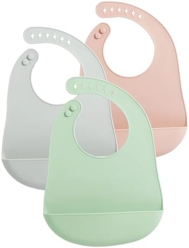 PandaEar 3 Pack Baby Bibs for Eating by PandaEar