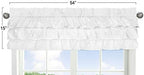 Sweet Jojo Designs Solid Color White Shabby Chic Ruffle Window Treatment Valance - Image 3