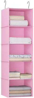 Hanging Closet Organizer 5-Shelf, Oxford Fabric Wardrobe Storage by DonYeco