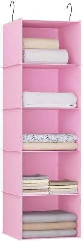 Hanging Closet Organizer 5-Shelf, Oxford Fabric Wardrobe Storage by DonYeco