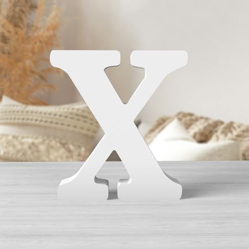 6 Inch White Wood Letters Unfinished Wood Letters by ZARUATU