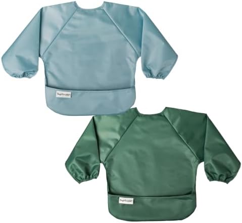 Tiny Twinkle Long Sleeve Bib for Babies & Toddlers | 2-Pack Waterproof Smock by TinyTwinkle