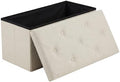 DUMOS 30 Inch Folding Storage Ottoman Bench, Large Hidden Storage Chest by DumosLifestyle