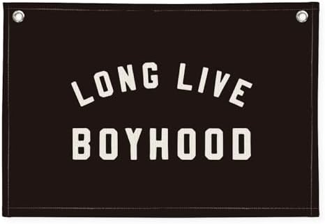 "Long Live Boyhood" Wall Banner 20x30 Inch by Wheatwin