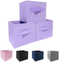 EBIGIC Purple Storage Bins 9.0"x7.5"x7.5", Mini Storage Box Fabirc Foldable by EBIGIC