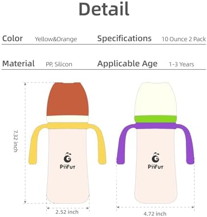 Piifur Sippy Cups for Toddlers 1-3 No Spill Straw - Image 7