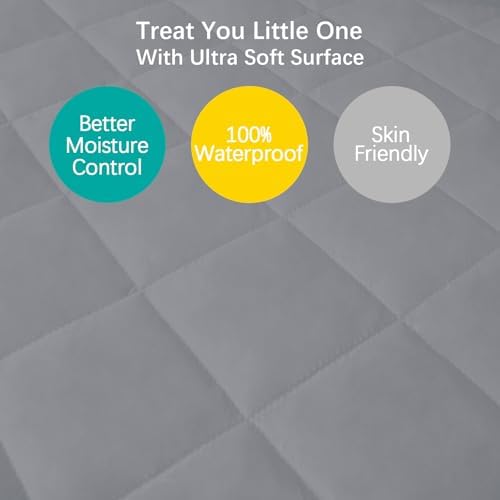 Crib Mattress Protector Waterproof Crib Sheets Fitted 2 Pack Mattress Cover - Image 5