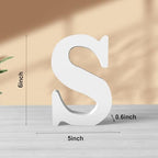 6 Inch White Wood Letters Unfinished Wood Letters - Image 2