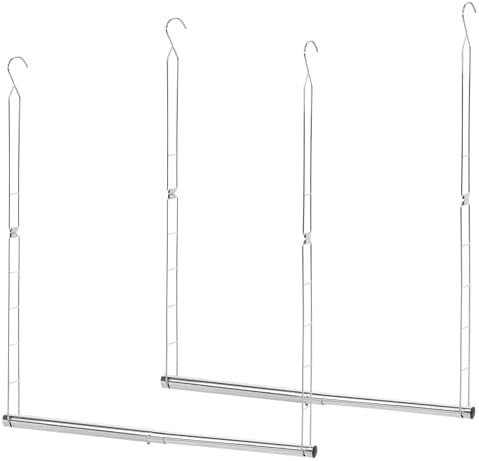 STORAGE MANIAC Hanging Closet Rod, Adjustable Width and Height Closet Hanging by STORAGEMANIAC