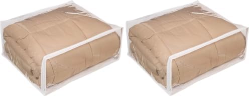 FBA Set of 5 Clear Vinyl Zippered Storage Bags 24x20x11 Inch by FBA