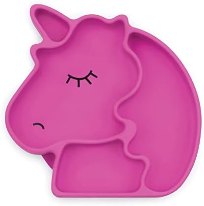 Bumkins Toddler and Baby Suction Plate, Silicone Divided Grip Dish, Babies and by Bumkins