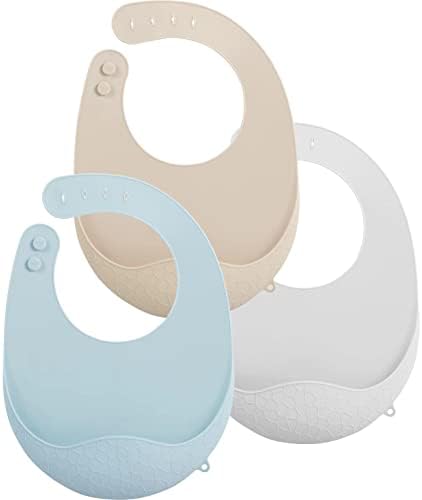 PandaEar 3 Pack Super Light Silicone Baby Bib by PandaEar