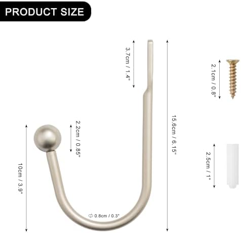 Curtain Holdback, Heavy Duty Metal Decorative Window Drapery Holder Curtain Hook - Image 4