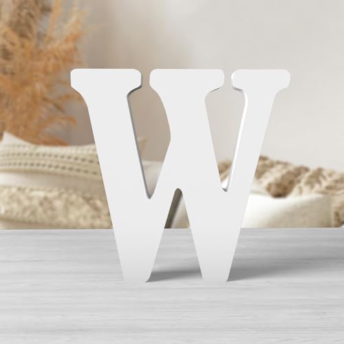 6 Inch White Wood Letters Unfinished Wood Letters by ZARUATU