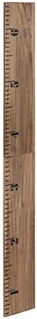 Kate and Laurel Growth Chart 6.5' Wood Wall Ruler, Rustic Brown - Image 2
