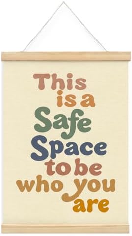 This is A Safe Space Wall Hanging Banner, Therapy Office Wall Decor, School by Unknown