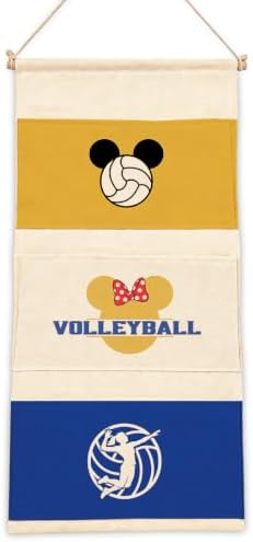 3-Pocket Hanging Wall Organizer, Volleyball Theme Over Door Storage by AUII+JO+DESIGN
